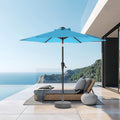 7.5ft Light Blue Patio Umbrella - UPF50+ Crank & Tilt