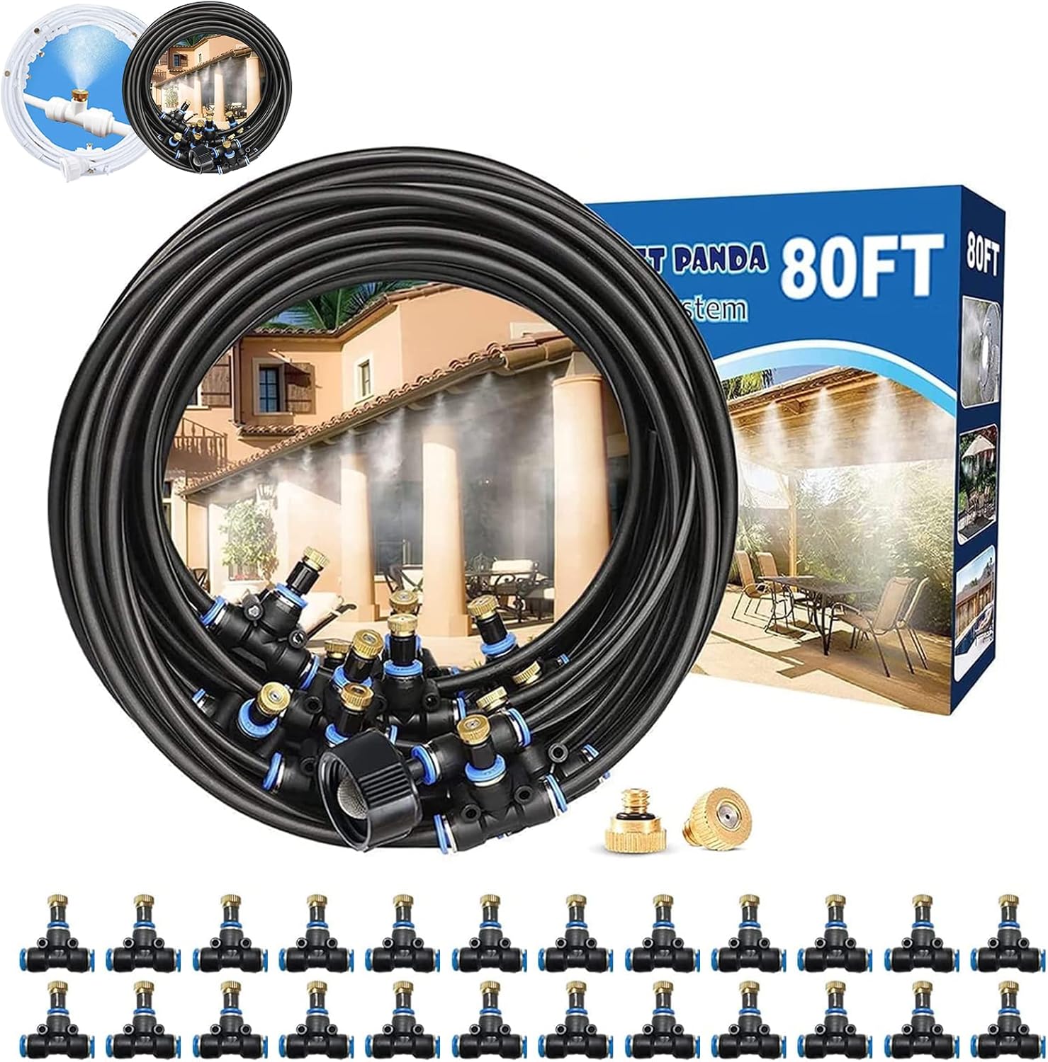 Misting System for Patio 80FT - Custom Outdoor Cooling Solution