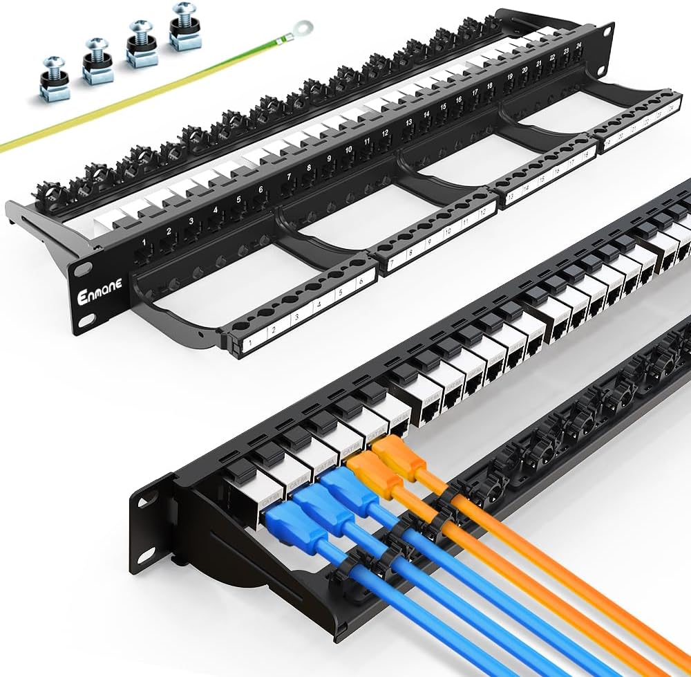 24 Port Patch Panel CAT6A with Smart Cable Management System
