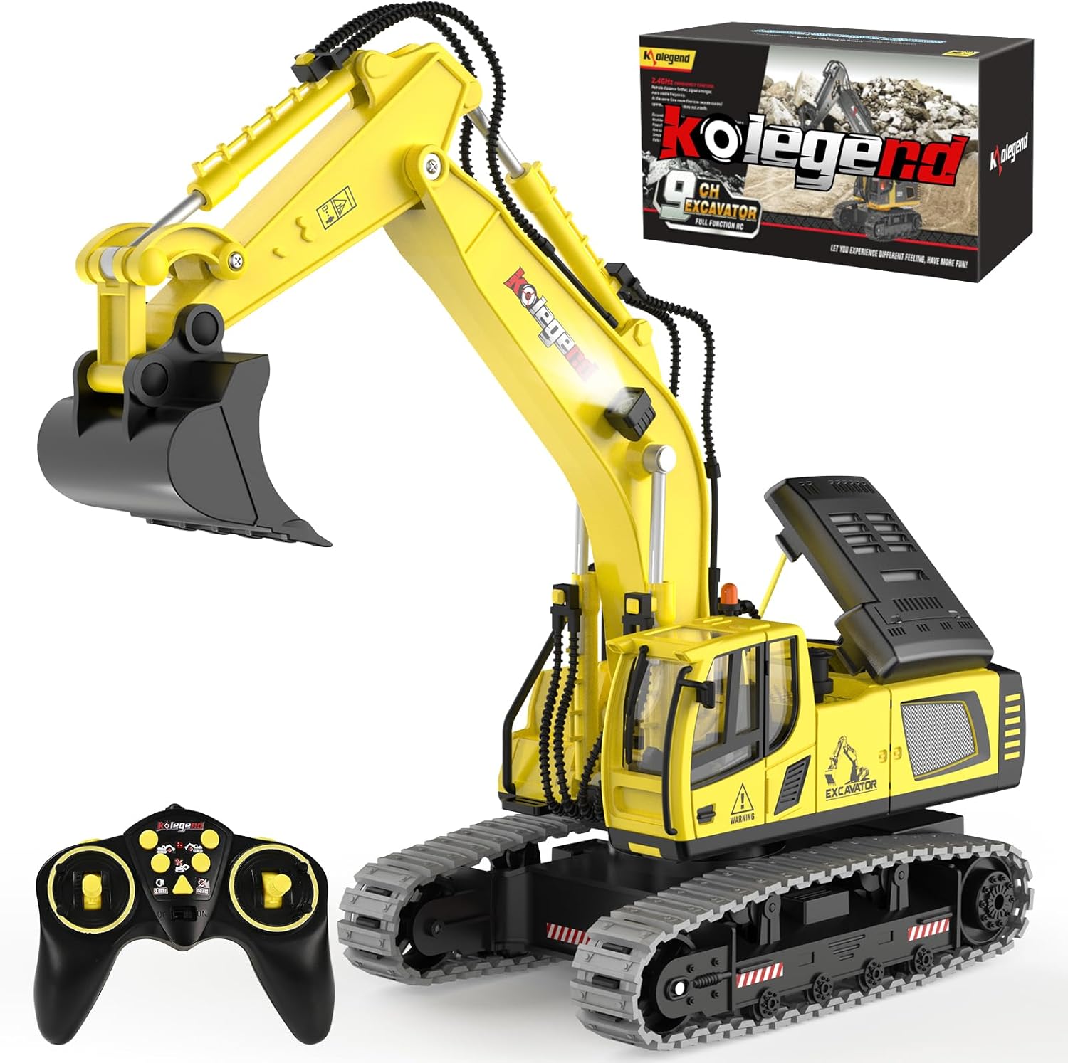 Remote Control Excavator Toy for Kids - 16 Inch Fun Digger
