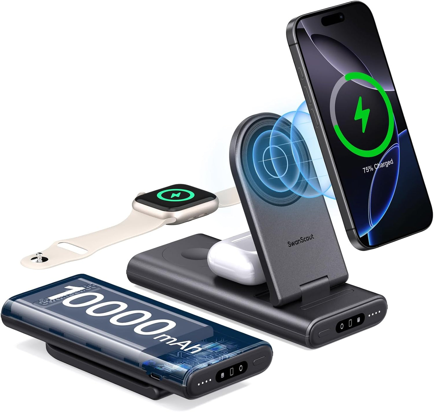 SwanScout 301M 10000mAh Power Bank ~ Fast Wireless Charging