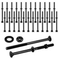 Zonon 24 Sets 1/2 x 8 in Black Galvanized Carriage Bolt Kit - Durable