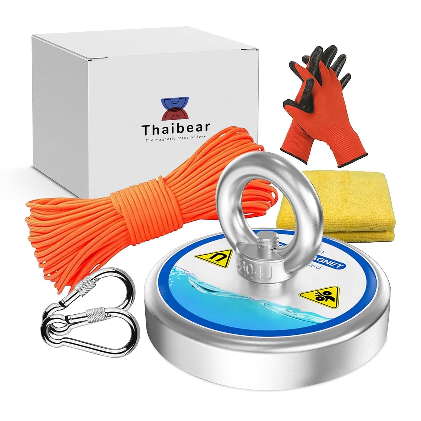 Thaibear 700 lb Neodymium Magnet Fishing Kit - Salvage in Rivers 