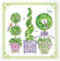 Vibrant Purple & Green Topiary Cocktail Napkins - 20 Pack
