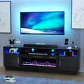 BREEZEHEAT 80  Electric Fireplace TV Stand - Modern Storage Console