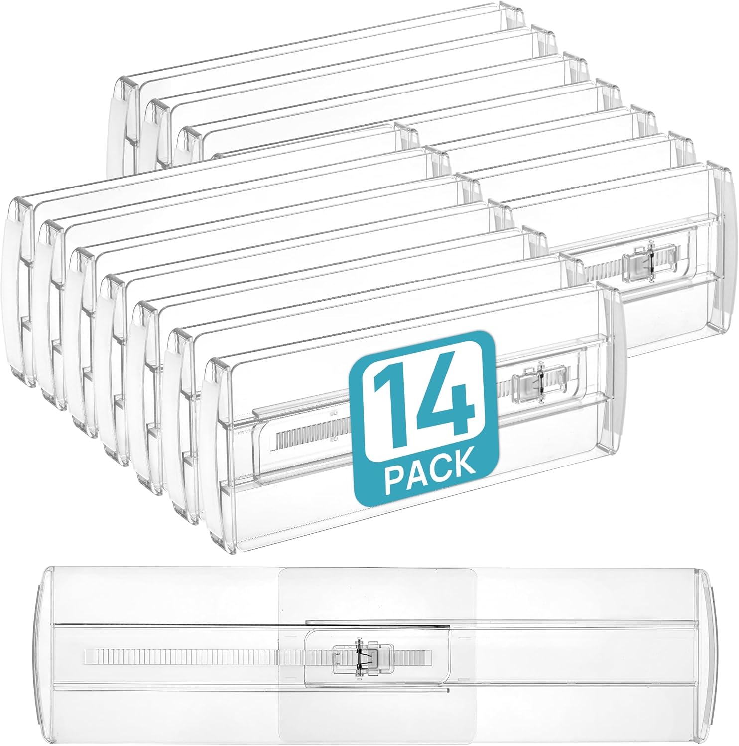 Vtopmart Drawer Dividers for Clothes - Adjustable & Clear Organizers