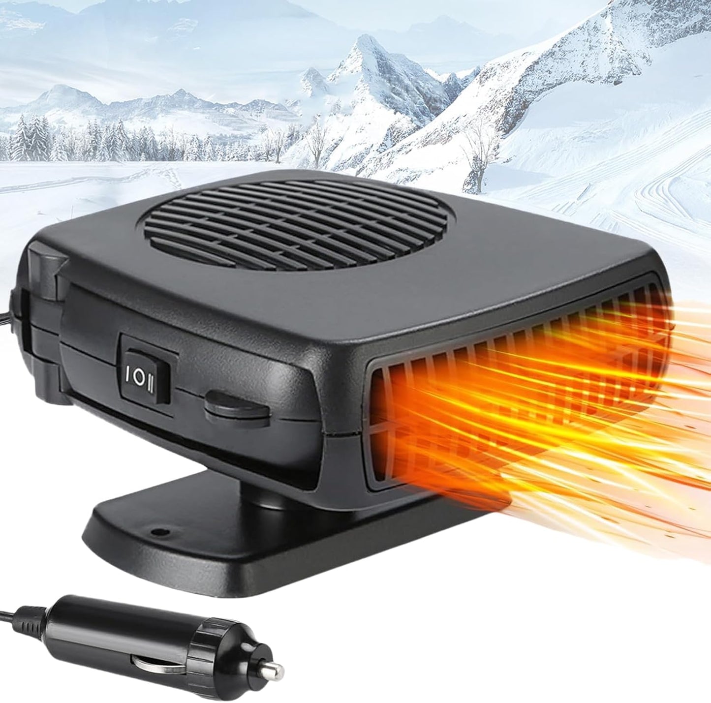 Portable Car Heater, 200W Fast Defrost & Defogger