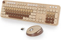 Fogruaden Wireless Keyboard and Mouse Combo - Retro Typewriter Style