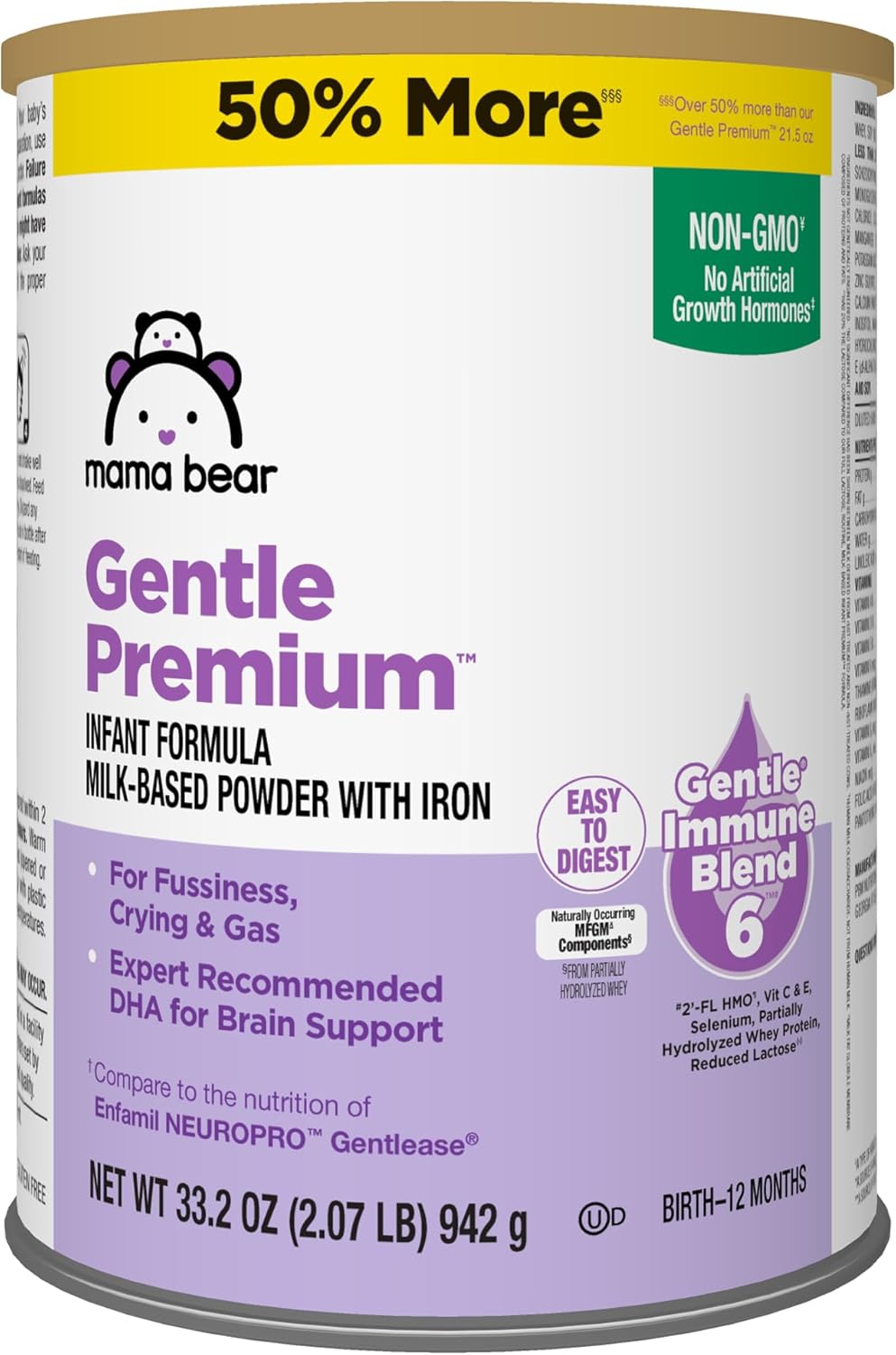 Mama Bear Gentle Premium Baby Formula Powder for Infants