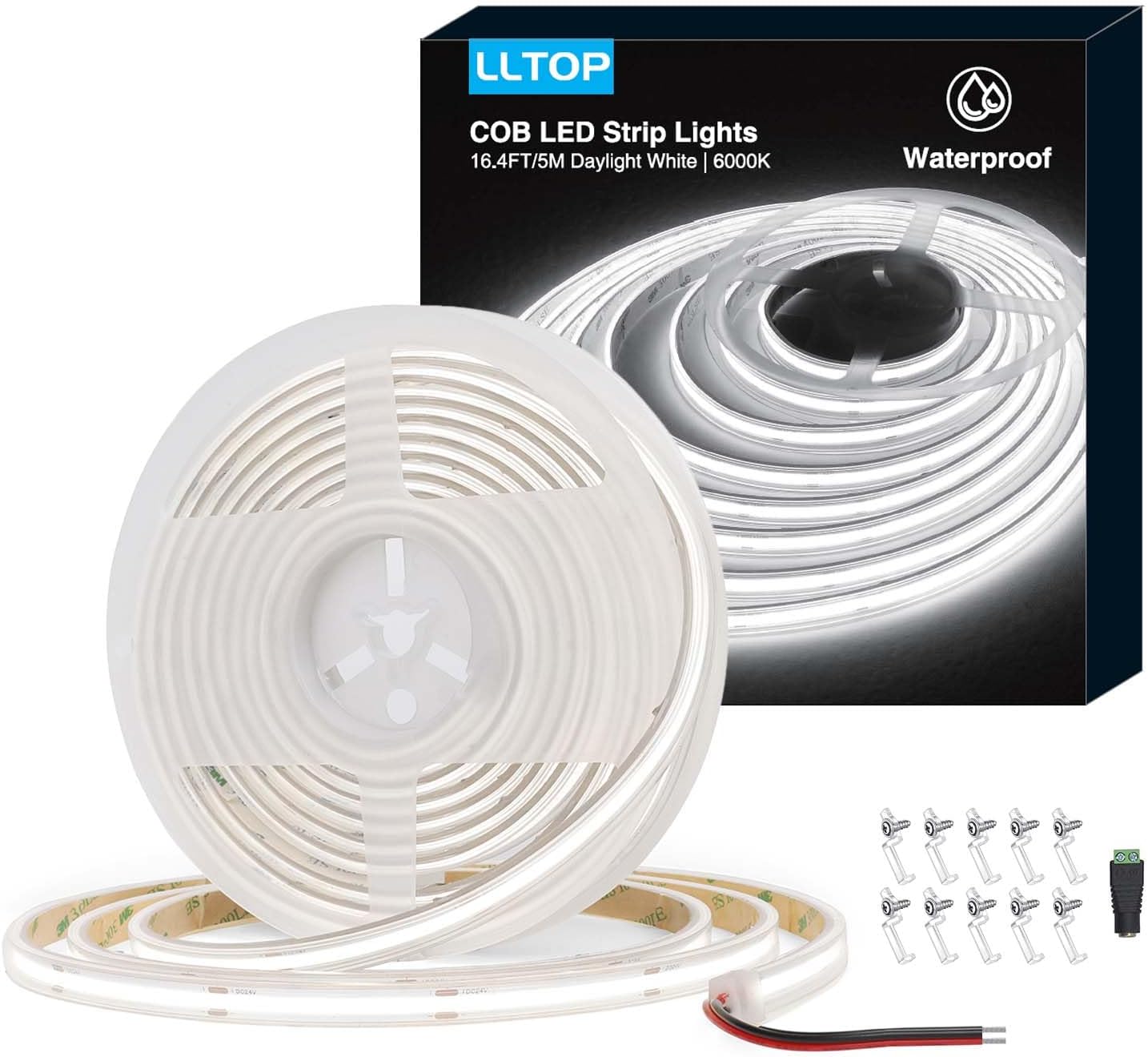 COB LED Strip Lights Waterproof IP67 for Outdoor Use 16.4ft