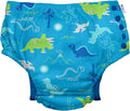 i play reusable Eco Snap Swim Diaper with Gussets - Aqua Dinosaurs 3T