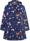 Girl's Hooded Rain Jackets Lightweight Waterproof Trench Coat - Cute