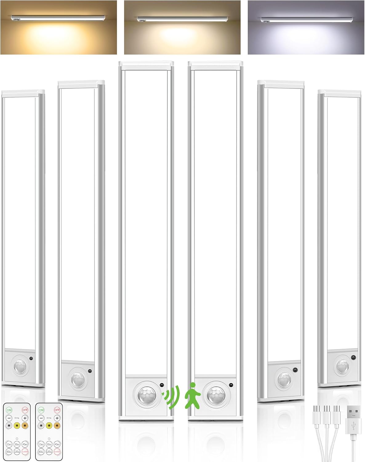 Under Cabinet Lighting with Motion Sensor & Remote Control Features