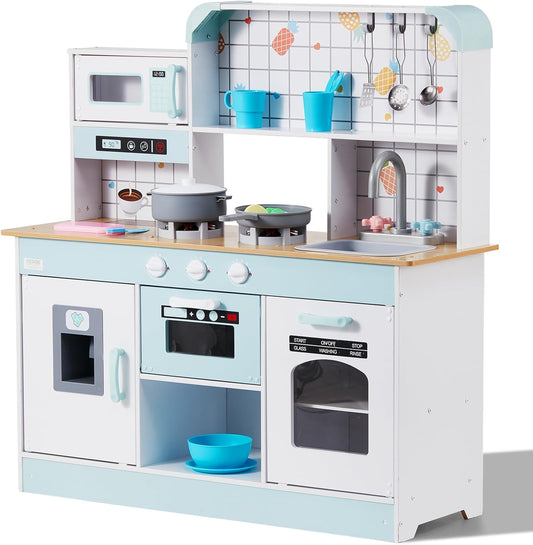 VEVOR Play Kitchen for Kids with Realistic Lights and Sounds