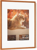 16X20 Picture Frame in Natural Solid Teak Wood for Photos
