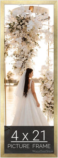 wallsthatspeak 4x21 Gold Picture Frame for Posters, Puzzles & Art