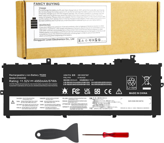 01AV430 Battery Replacement for Lenovo ThinkPad X1 Carbon Series