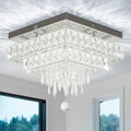 Finktonglan 13ft Square Crystal LED Ceiling Light - Bright Cool White