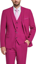 YND Men's Slim Fit 3 Piece Suit Set - Sharp Modern Slim Fit