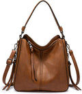 Realer Women's Faux Leather Hobo Bag - Trendy Crossbody Design