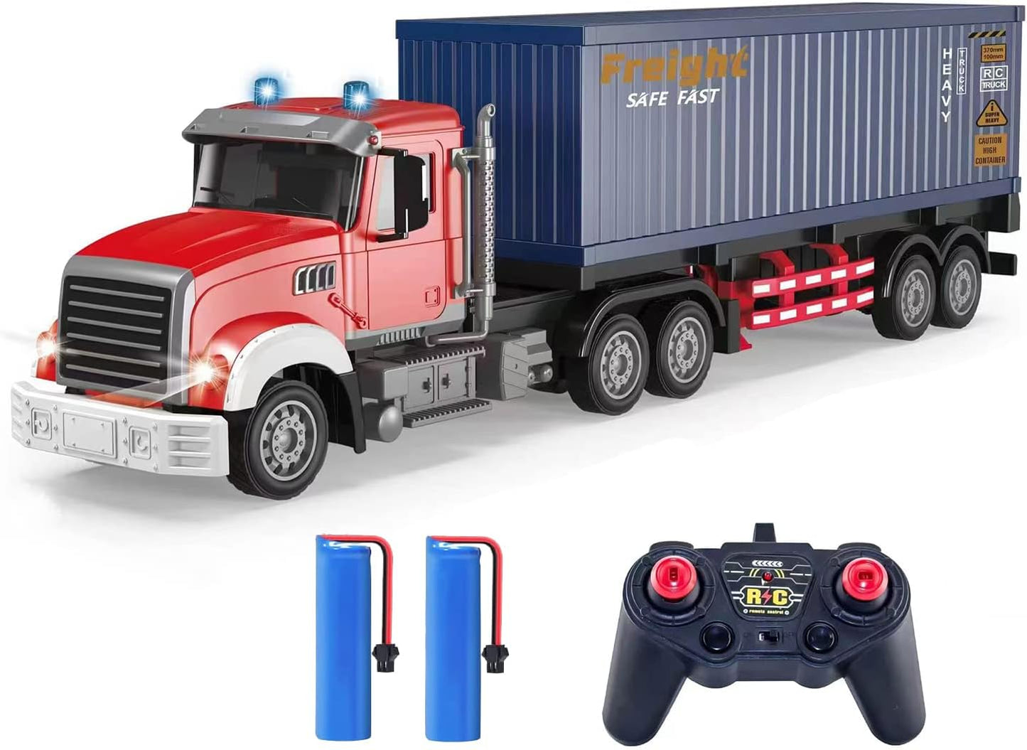 RC Semi Truck with Trailer - 22.5 Inch Toy for Kids Fun