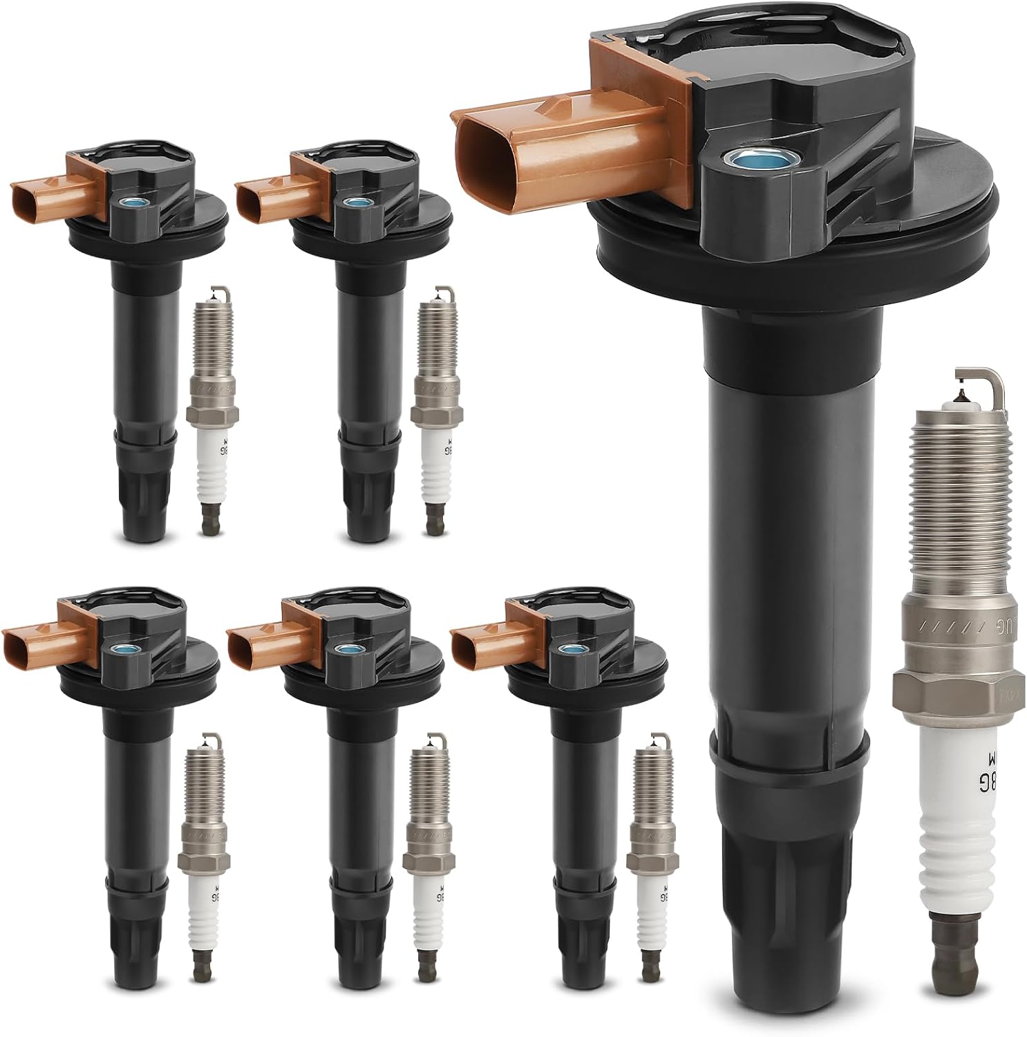 UF646 Ignition Coil & SP534 Double Iridium Spark Plug Set
