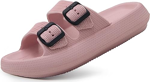 Weweya Sandals for Women and Men - Adjustable Double Buckle Slides