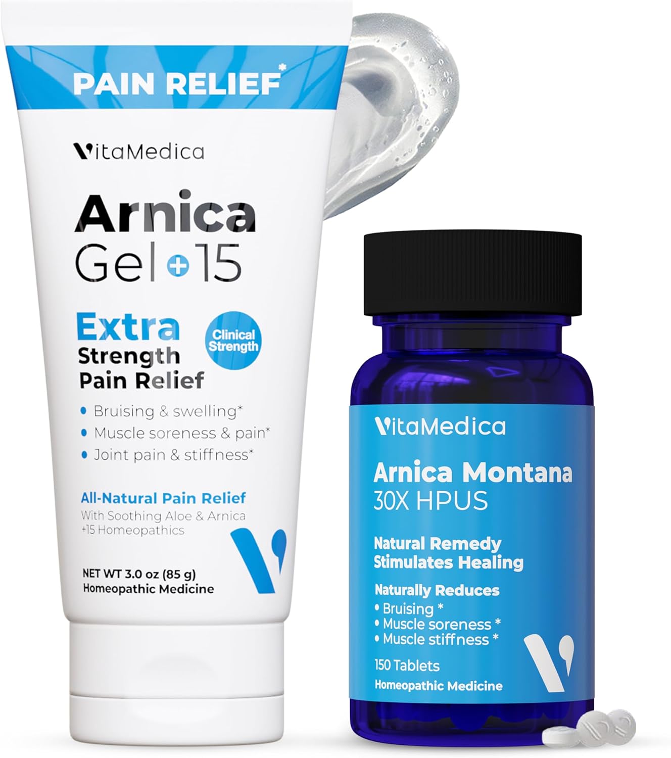 Arnica Montana Tablets and Gel Bundle for Pain Relief and Healing