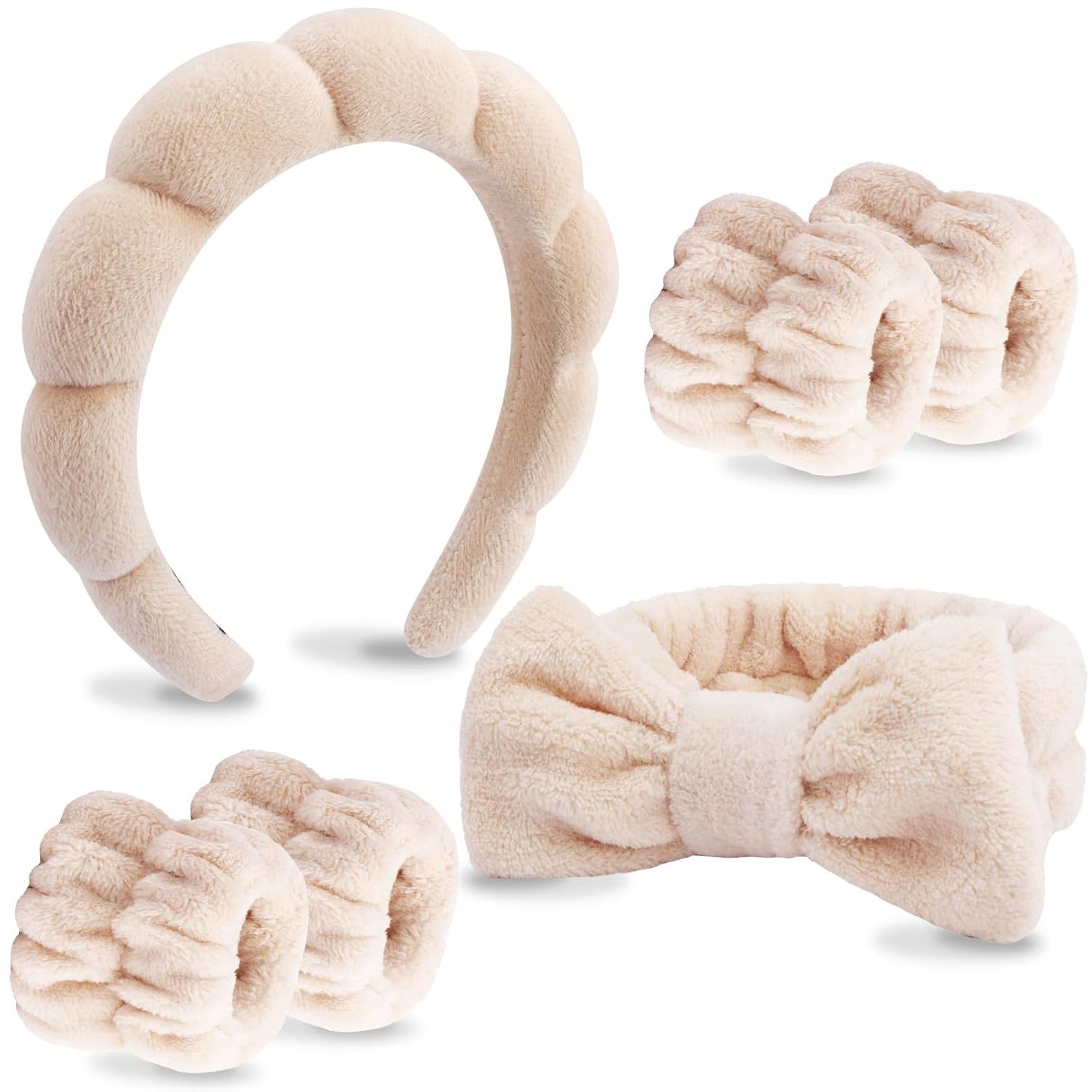 Brown Spa Headband Set for Women