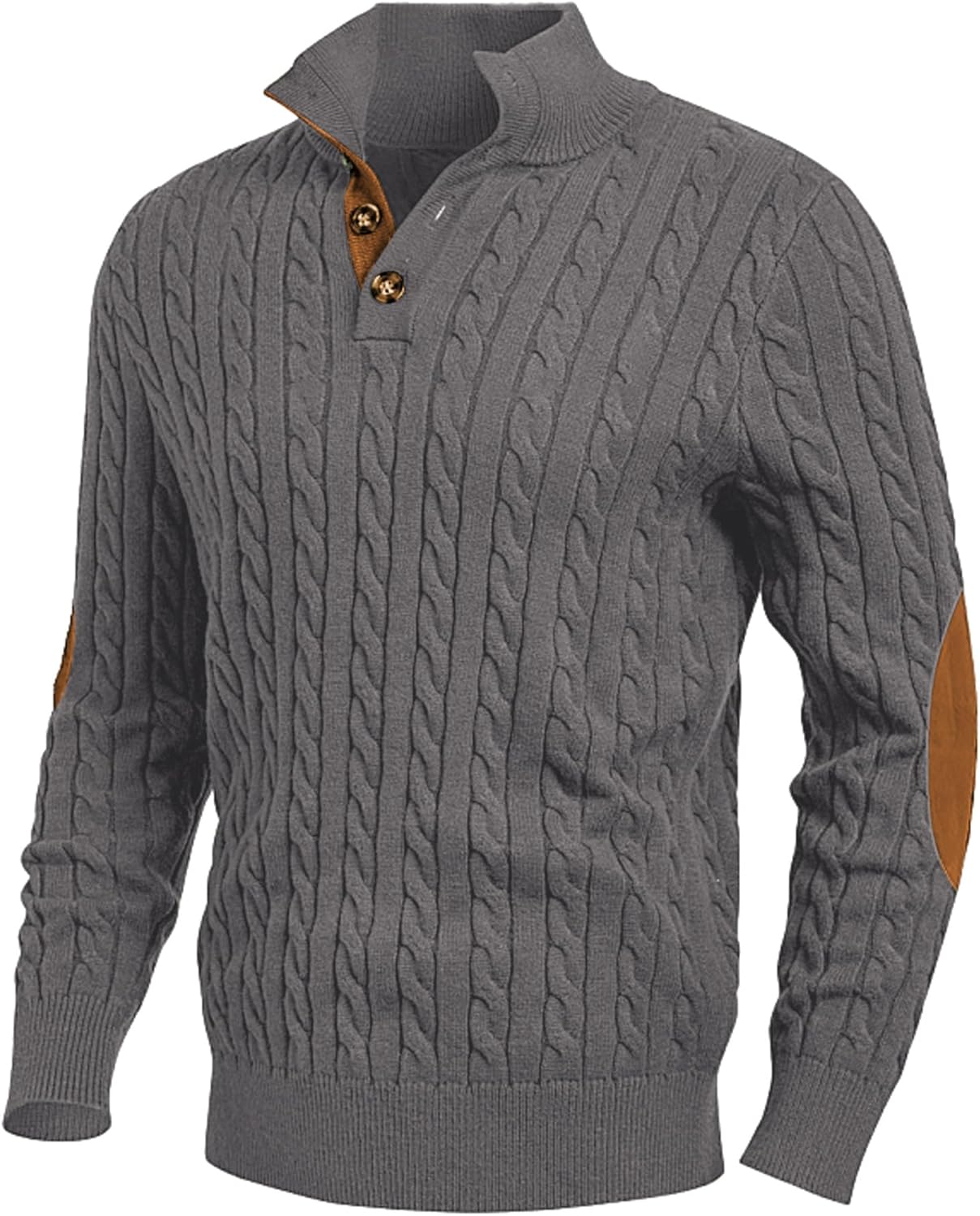 JMIERR Men's Cable Knit Pullover Sweater for Casual Style