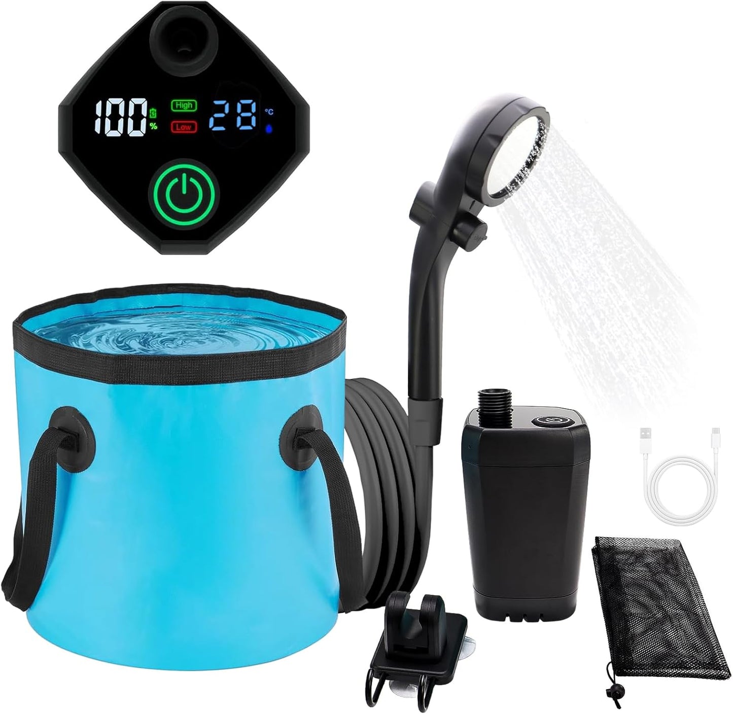 iMeshbean Portable Camping Shower with Filtered Head