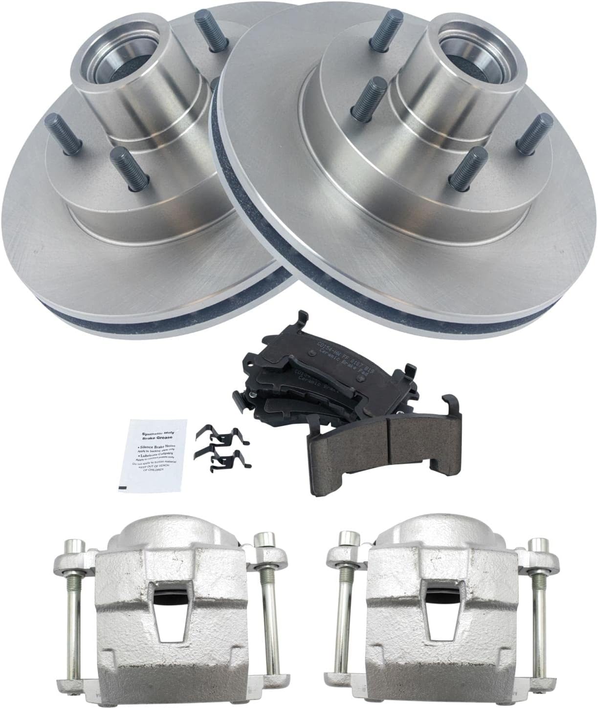 TRQ Front Ceramic Brake Pad Rotor & Caliper Kit for Blazer S10