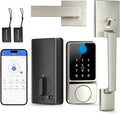 Keyless Entry Door Lock with Handle - App Control Smart Front Set