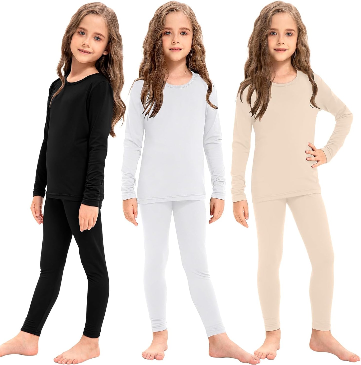 Silkfly Girls Thermal Underwear Set for Winter Comfort and Warmth