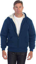Men's Sherpa Lined Heavyweight Fleece Hoodie Jacket - Warm Lined
