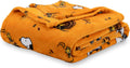 Full/Queen Peanuts VelvetLoft Snoopy & Woodstock Orange Throw - Cozy