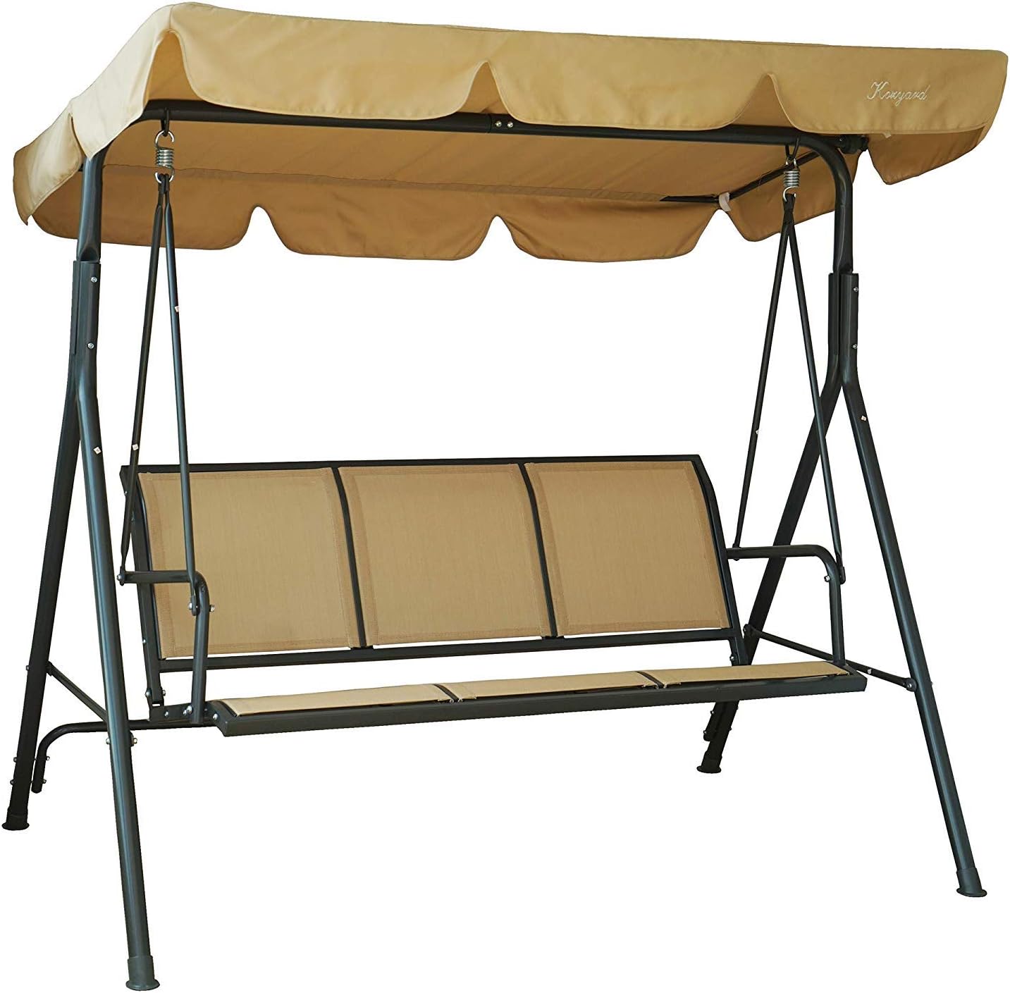 Kozyard 3-Person Swing Chair: Adjustable Shading for Ultimate Comfort