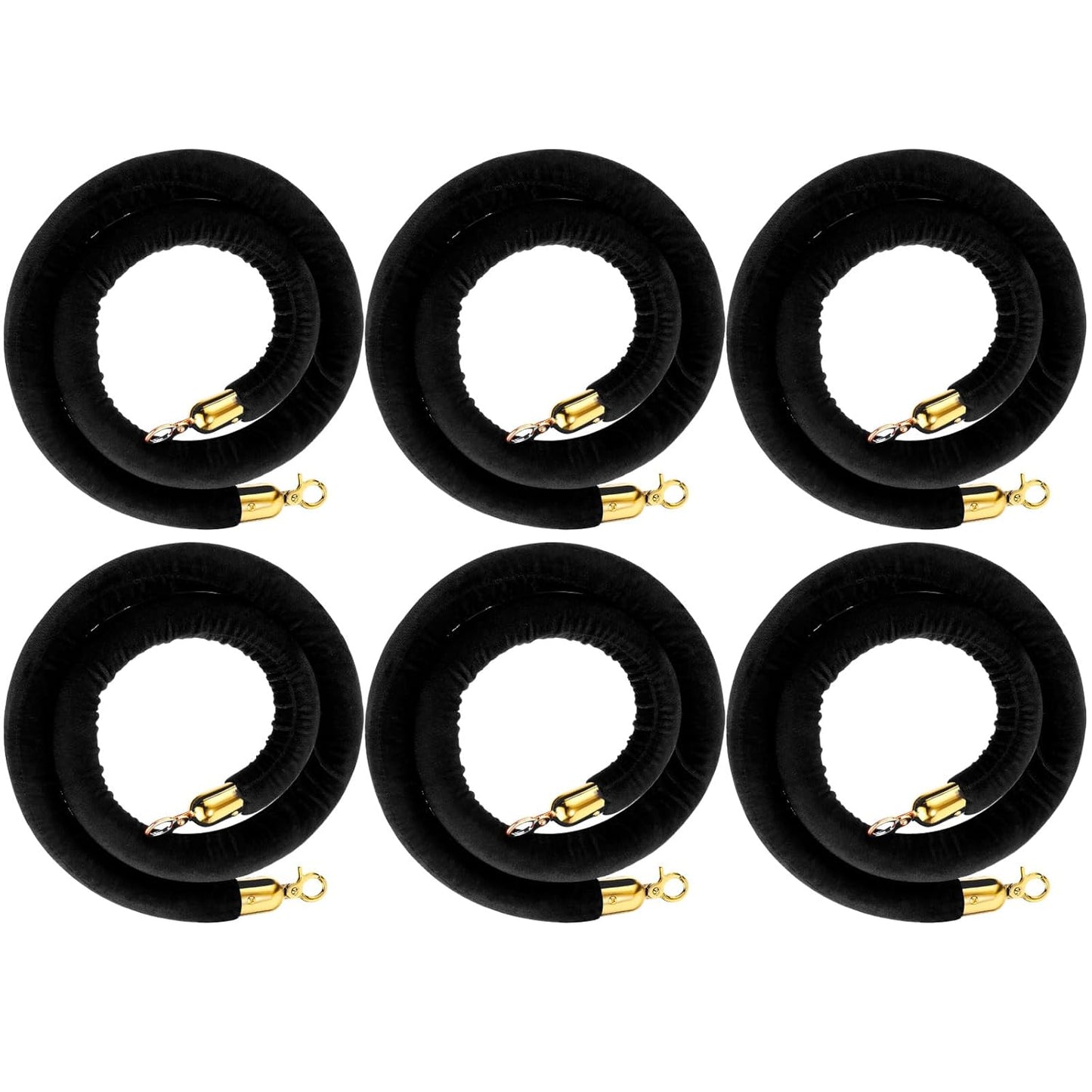 5 Feet Velvet Stanchion Rope Set for Elegant Crowd Control