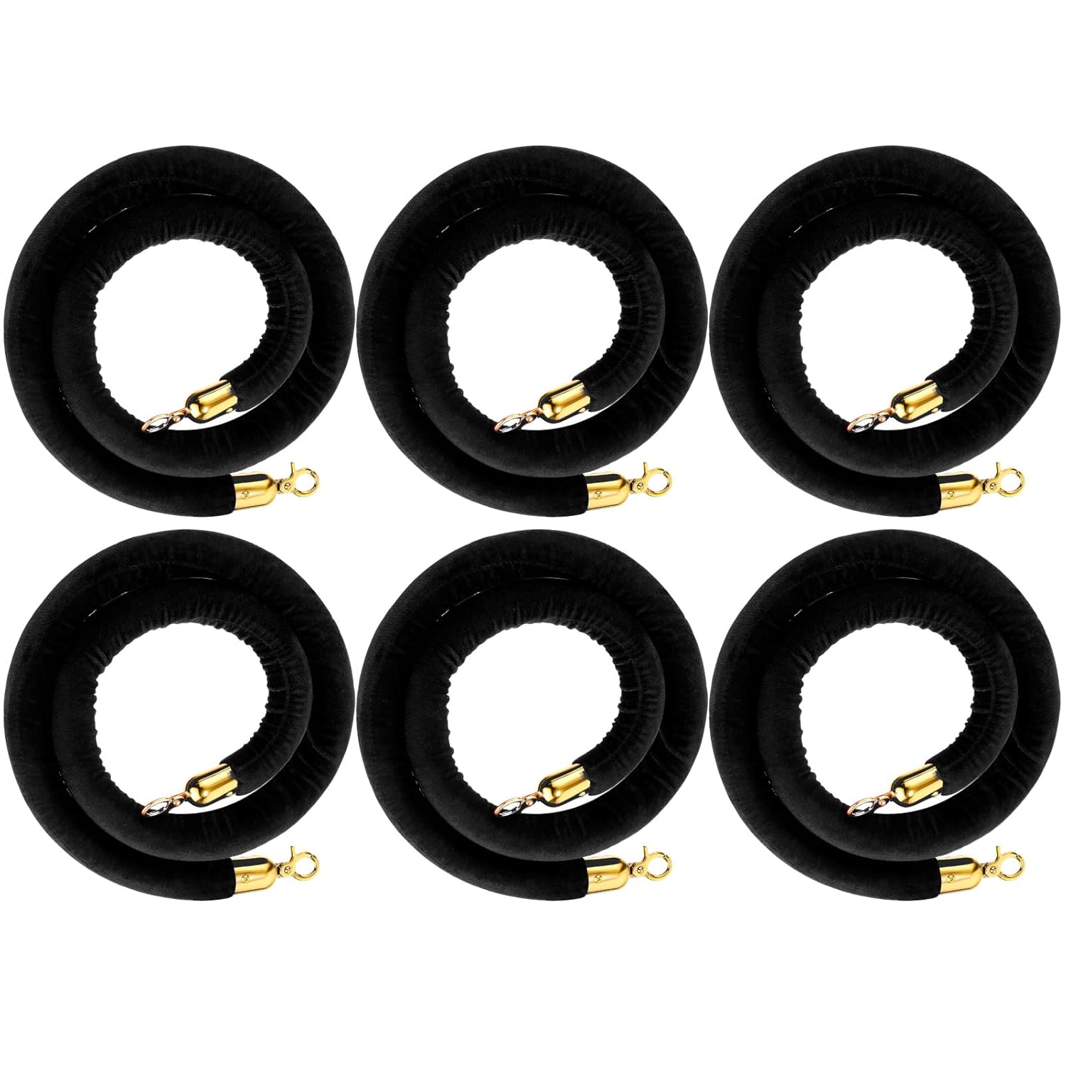 5 Feet Velvet Stanchion Rope Set for Elegant Crowd Control