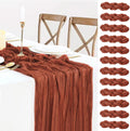 Terracotta Cheesecloth Table Runner 12 Pack 35 x 120 in Rust - Fall