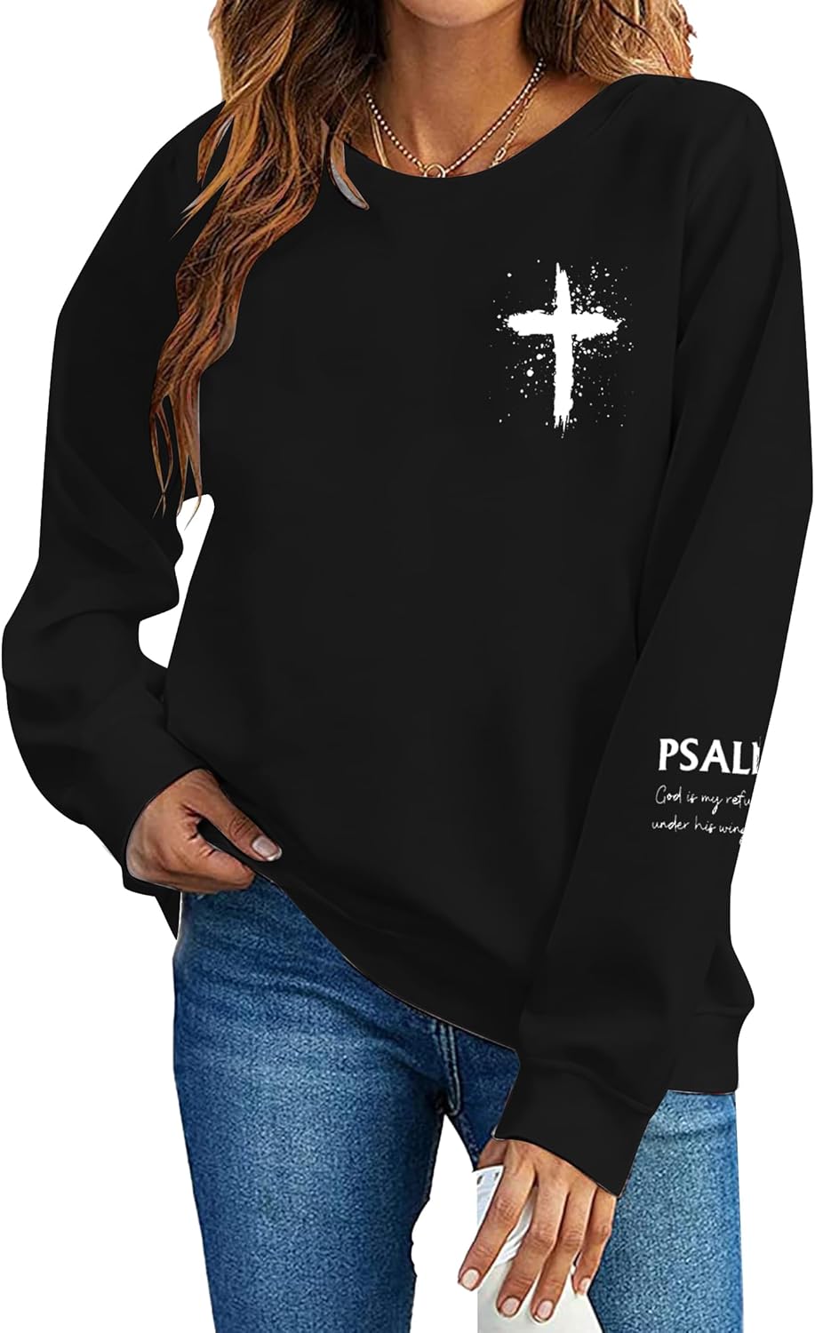 Psalms 91 Verse Sweatshirt by MOUSYA