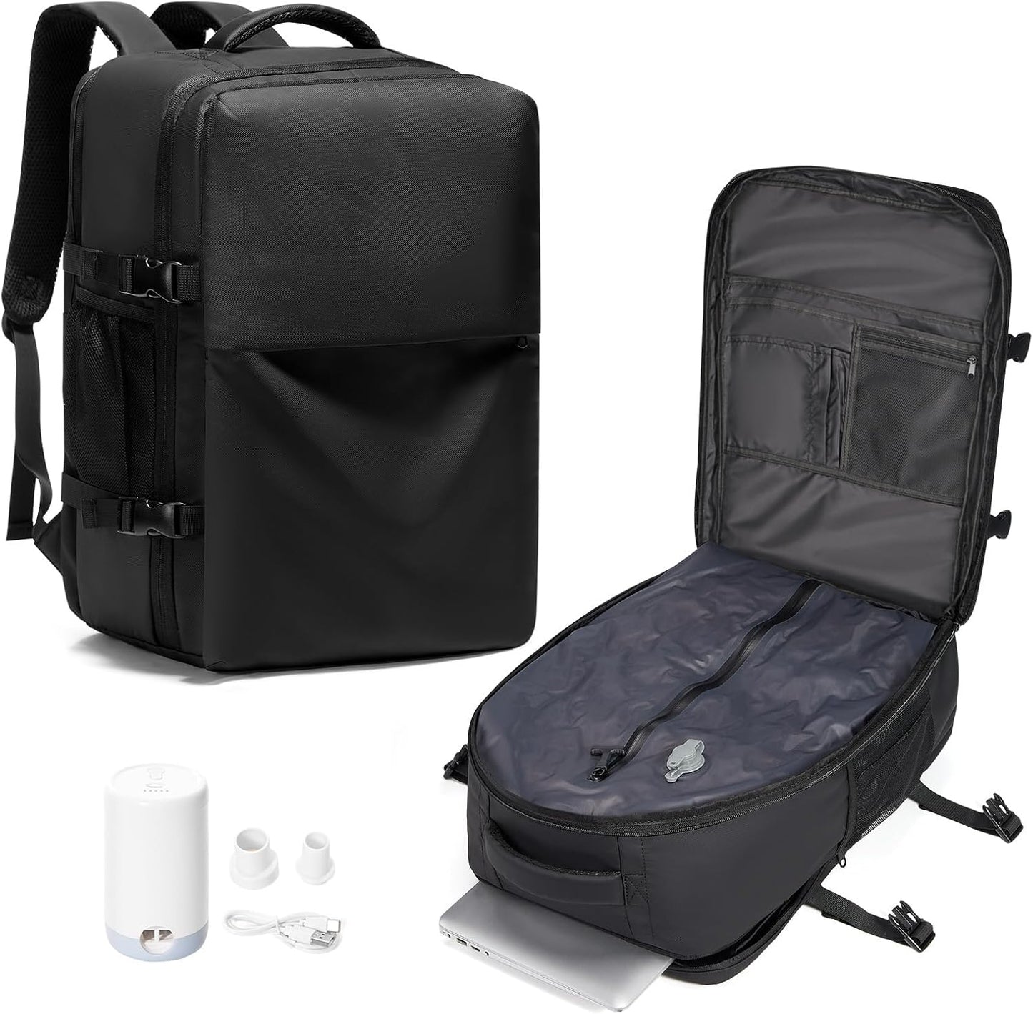Vacuum Backpack Travel System for Efficient Packing and Comfort
