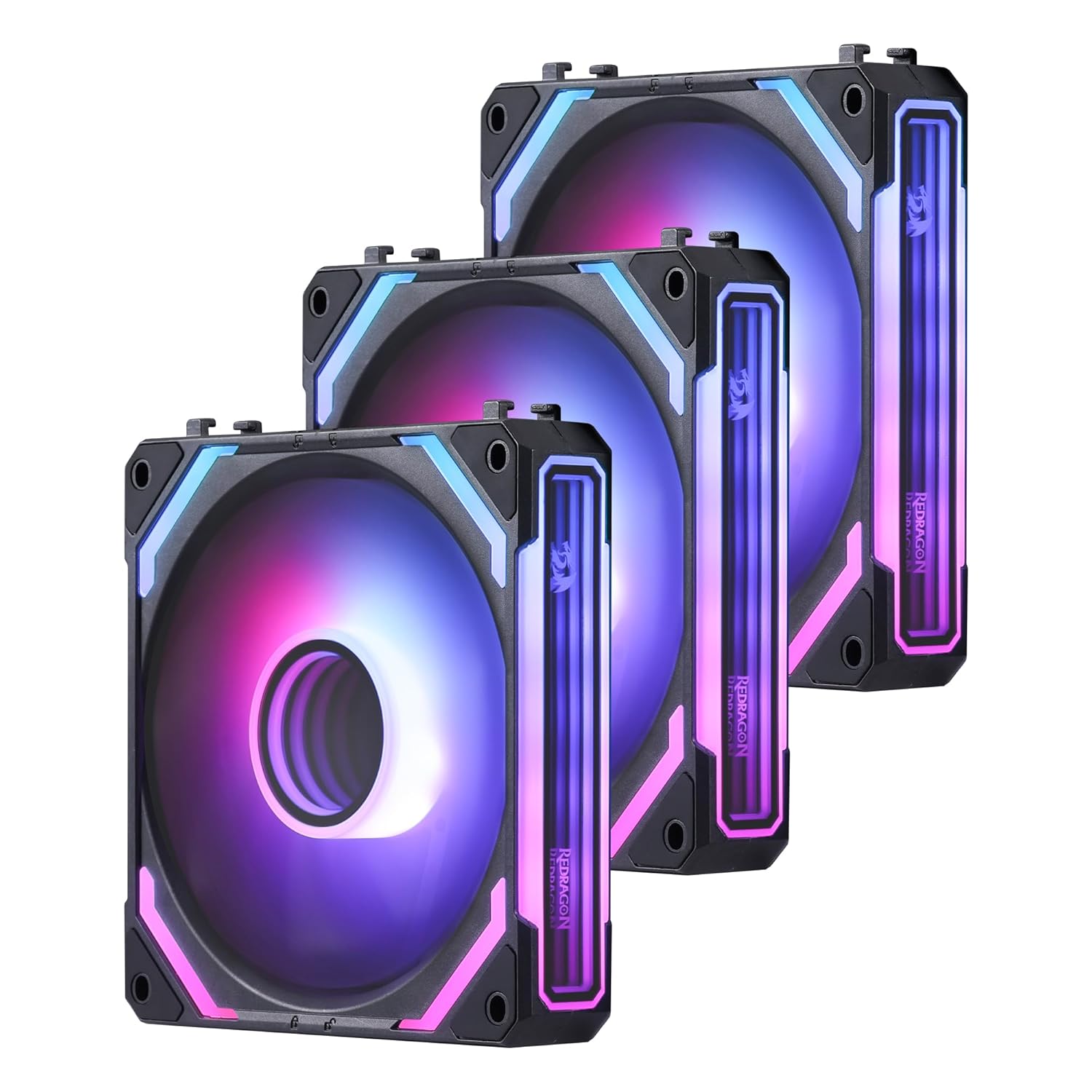 Redragon GCF012 Reverse 120mm PC Case Fan with ARGB Lighting