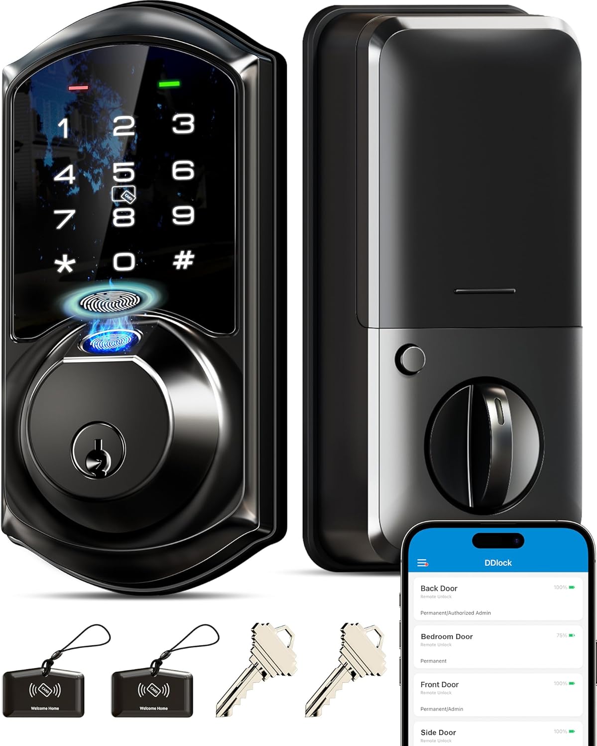 Veise VE07 Fingerprint Smart Door Lock with 7-in-1 Entry Options