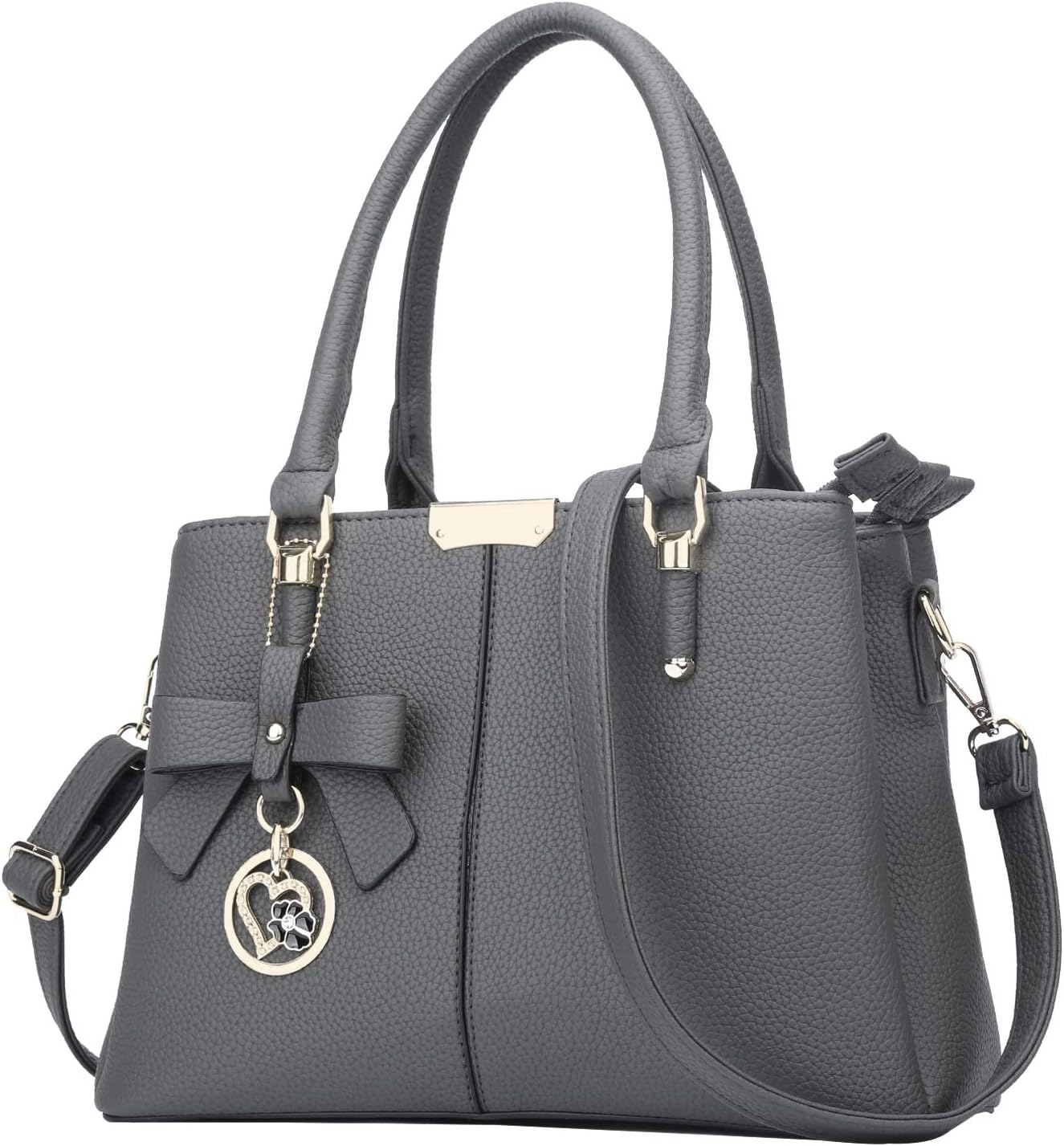 KKXIU 3 Zippered Compartments Handbags for Women Stylish Use