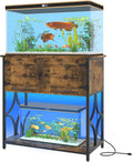 20-29 Gallon Fish Tank Stand with Power Outlets & LED Light - Stable