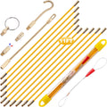 11 ft Fiberglass Fish Tape Cable Pulling Kit - Durable Low-Friction