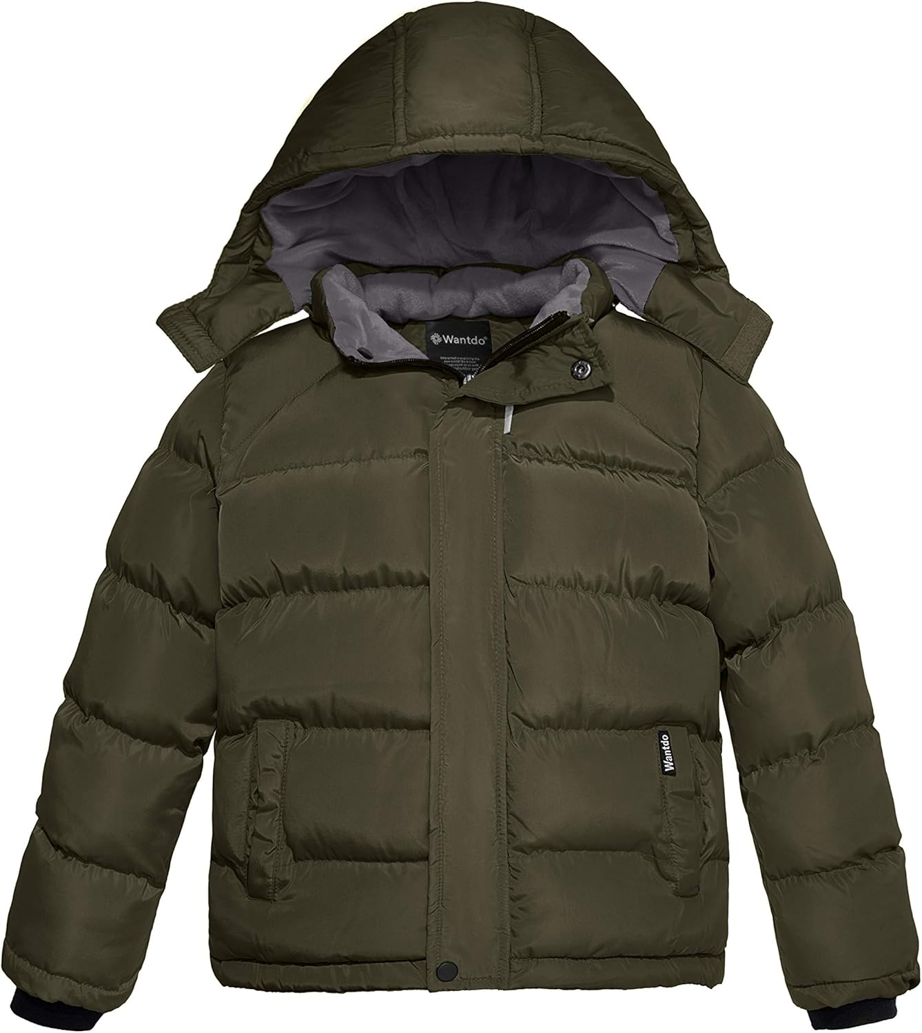 Wantdo Boy's Fleece Winter Coat Waterproof Puffer Jacket