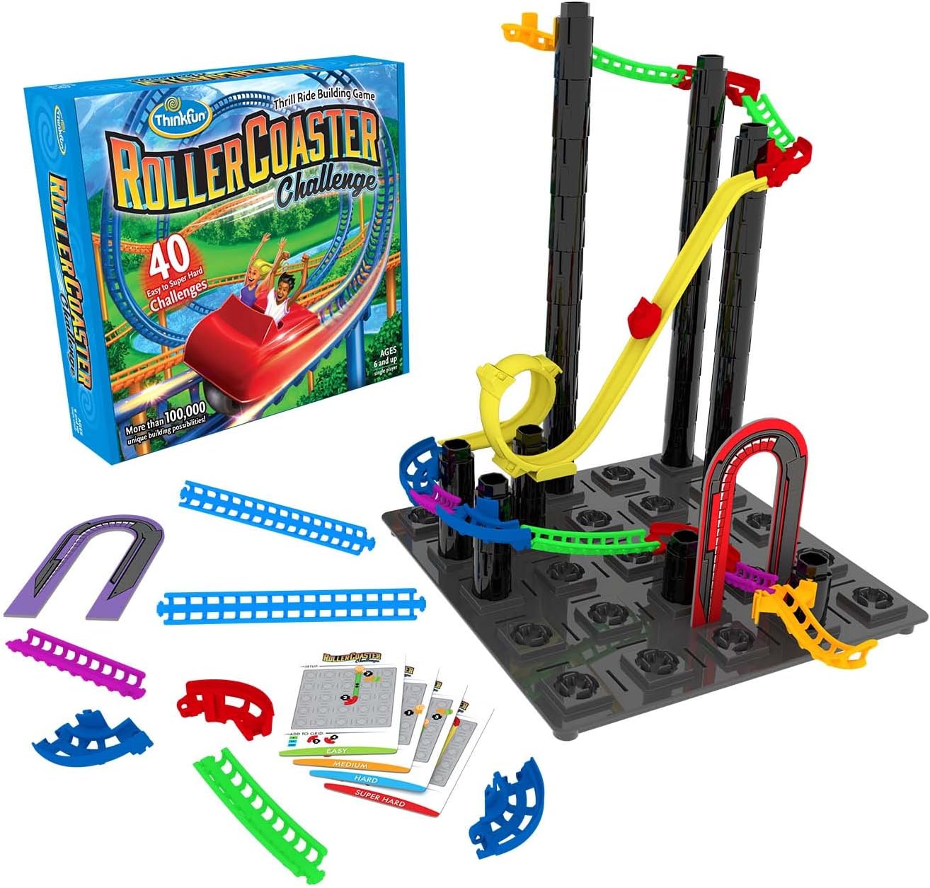ThinkFun Roller Coaster Challenge STEM Toy for Kids Age 6 and Up