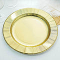 25 Pack Gold Sunray Charger Plates - Heavy Duty & Disposable